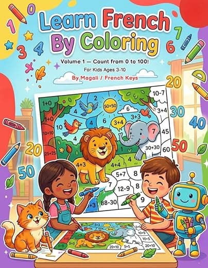 Learn French by Coloring — Coloring Book Cover
